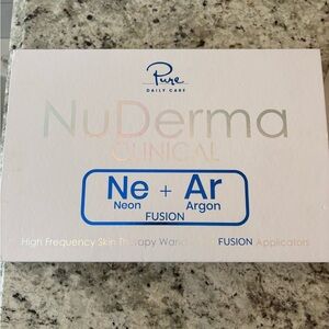 NuDerma clinical high frequency skin therapy wand with 6 fusion applicators
